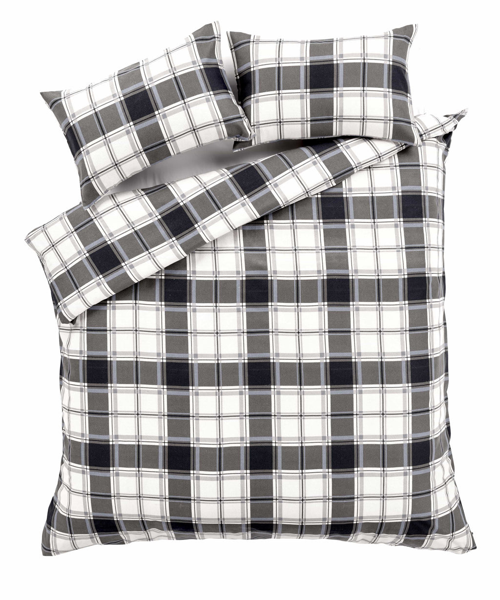 OLIVIA ROCCO Duvet Set Highland Tartan Brushed Cotton Flannel Super Soft OEKO-TEX