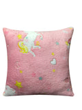 OLIVIA ROCCO Rainbow Unicorn Glow In The Dark Teddy Fleece Duvet Set For Kids Super Soft