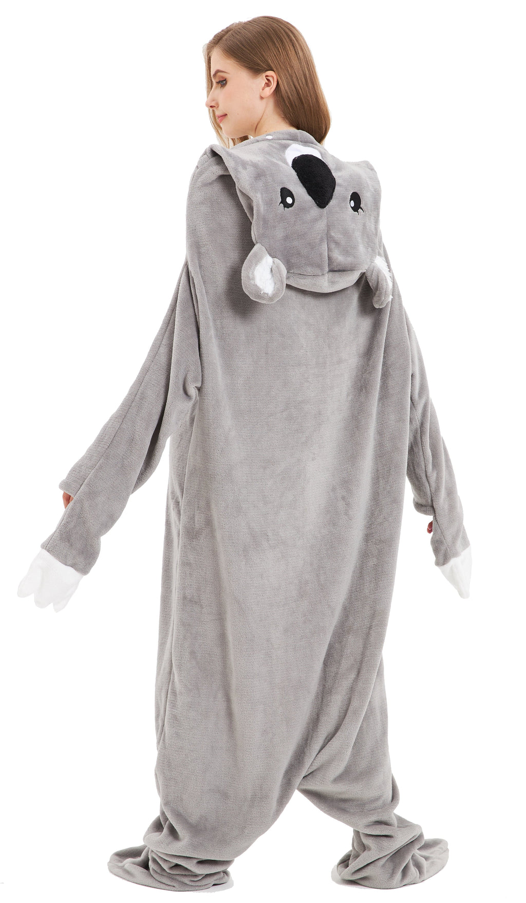 OLIVIA ROCCO Oversized Koala Wearable Blanket Hoodie In Soft Fleece With Sleeves Hooded