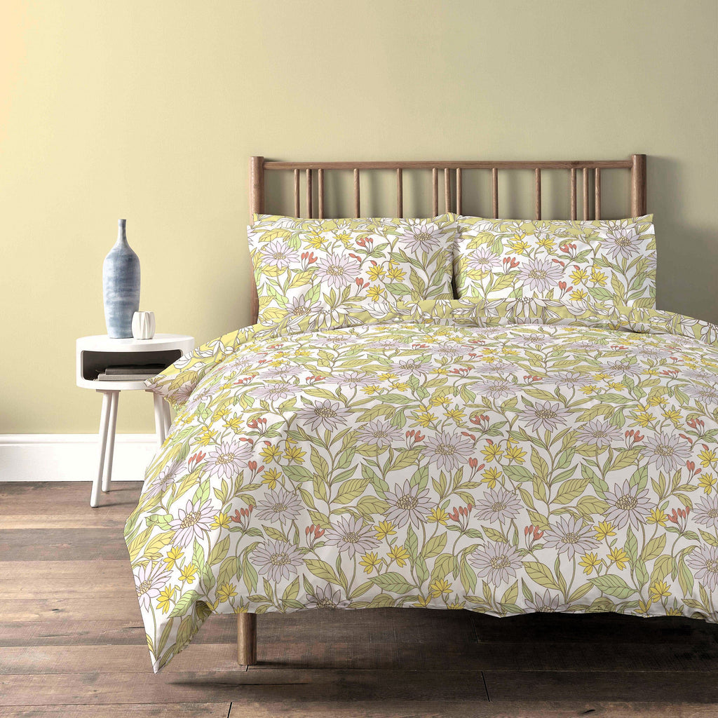 OLIVIA ROCCO Luxury Cotton Rich Duvet Sets Easycare Includes Duvet Cover And Pillowcases In Single Double King Size For All Seasons