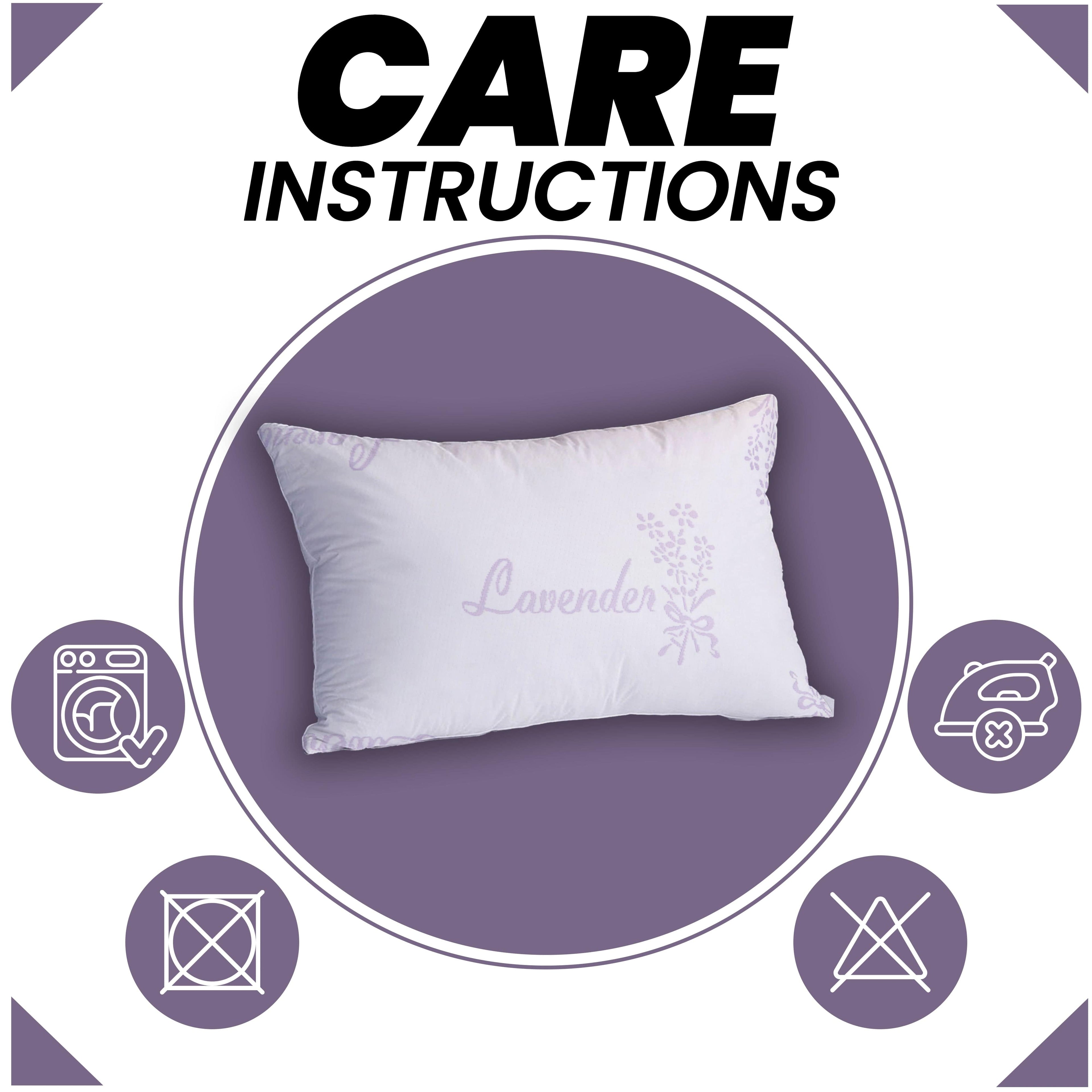 OLIVIA ROCCO Lavender Infused Microfibre Hotel Pillow Medium Support Hypoallergenic Side