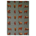 OLIVIA ROCCO Highland Cow Animal Print Non Slip Soft Durable Rug For Living Room Bedroom