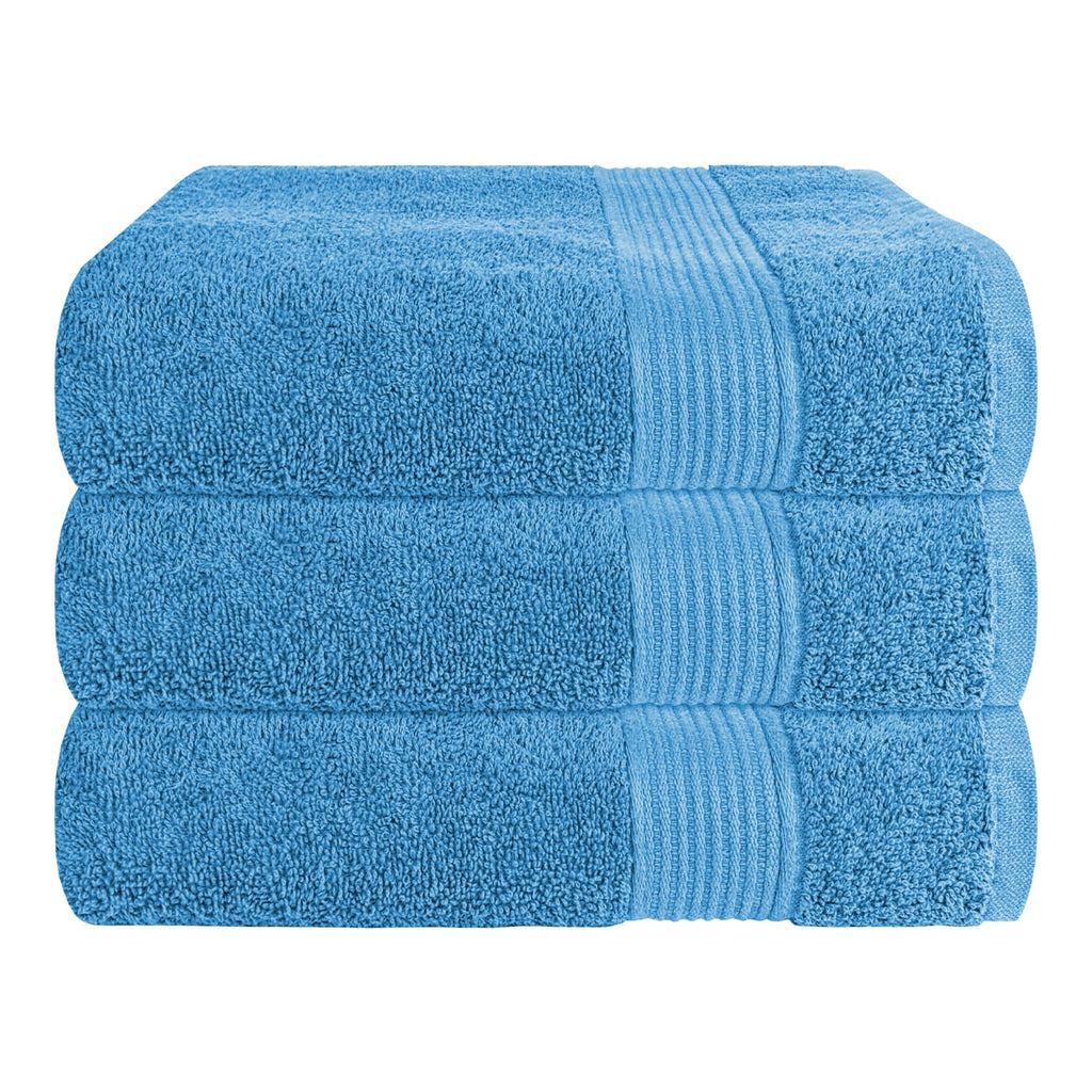 OLIVIA ROCCO Rhodes Towel Aqua 100% Cotton Hotel Quality Soft Super Absorbent Hand Towels