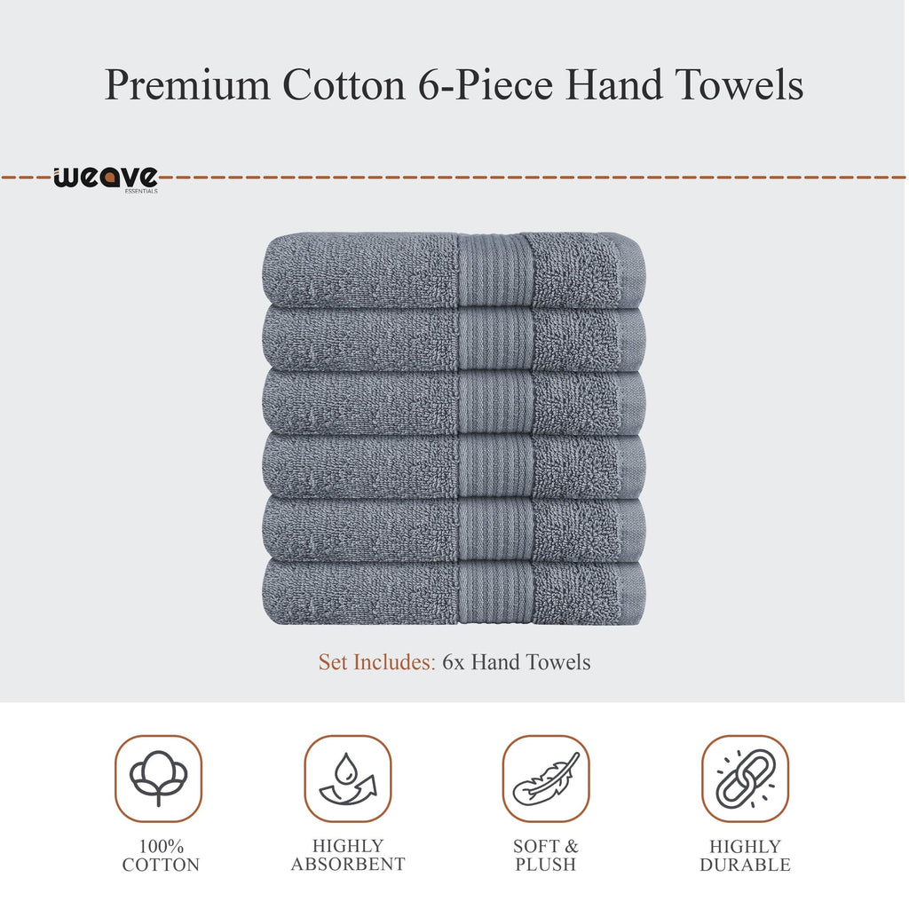 OLIVIA ROCCO Rhodes Towel Silver 100% Cotton Hotel Quality Soft And Ultra Absorbent Hand