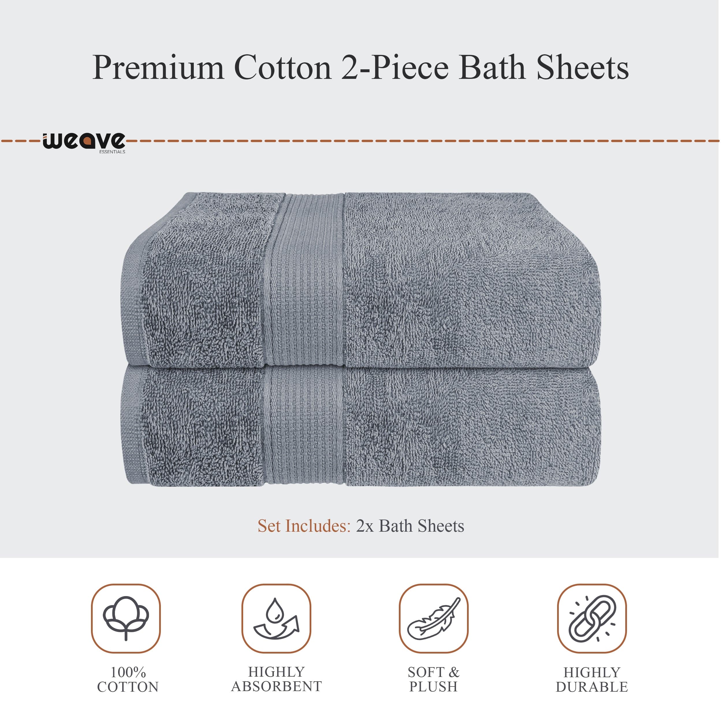 OLIVIA ROCCO Rhodes Towel Silver 100% Cotton Hotel Quality Soft And Ultra Absorbent Hand