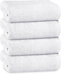 OLIVIA ROCCO Bath Sheets 500GSM Ultra Soft Super Absorbent Quick Dry Cotton White Grey Hotel-Quality Deep Fitted Easy-Care