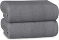 OLIVIA ROCCO Bath Sheets 500GSM Ultra Soft Super Absorbent Quick Dry Cotton White Grey Hotel-Quality Deep Fitted Easy-Care
