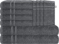 OLIVIA ROCCO Maris 10 Piece Charcoal Towel Bale Set With 2 Bath Towels 4 Hand Towels