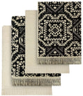 OLIVIA ROCCO 4 Piece Moroccan Towel Set 100% Cotton 500GSM High Absorbency Bath Towels