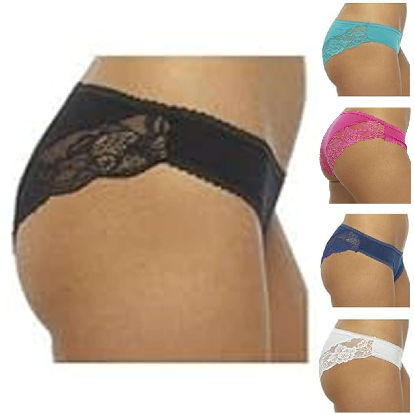 Pack of 10 Womens Brazilian Briefs Cotton Blend Comfortable Underwear Classic Boxer Trunk Style with Stretch Waistband in Assorted Colours Multiple Sizes Daisy Dreamer