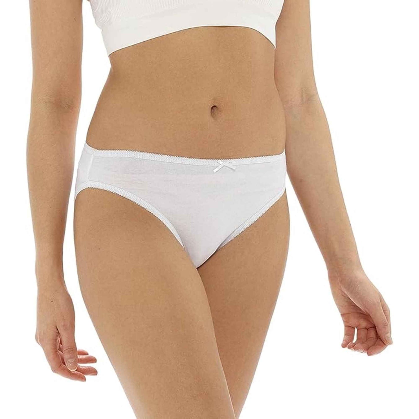 Pack of 10 Womens Cotton Briefs Comfortable Underwear Shorts with Stretch Waistband Assorted Styles Breathable Cotton Blend UK Sizes 12-18 by Daisy Dreamer