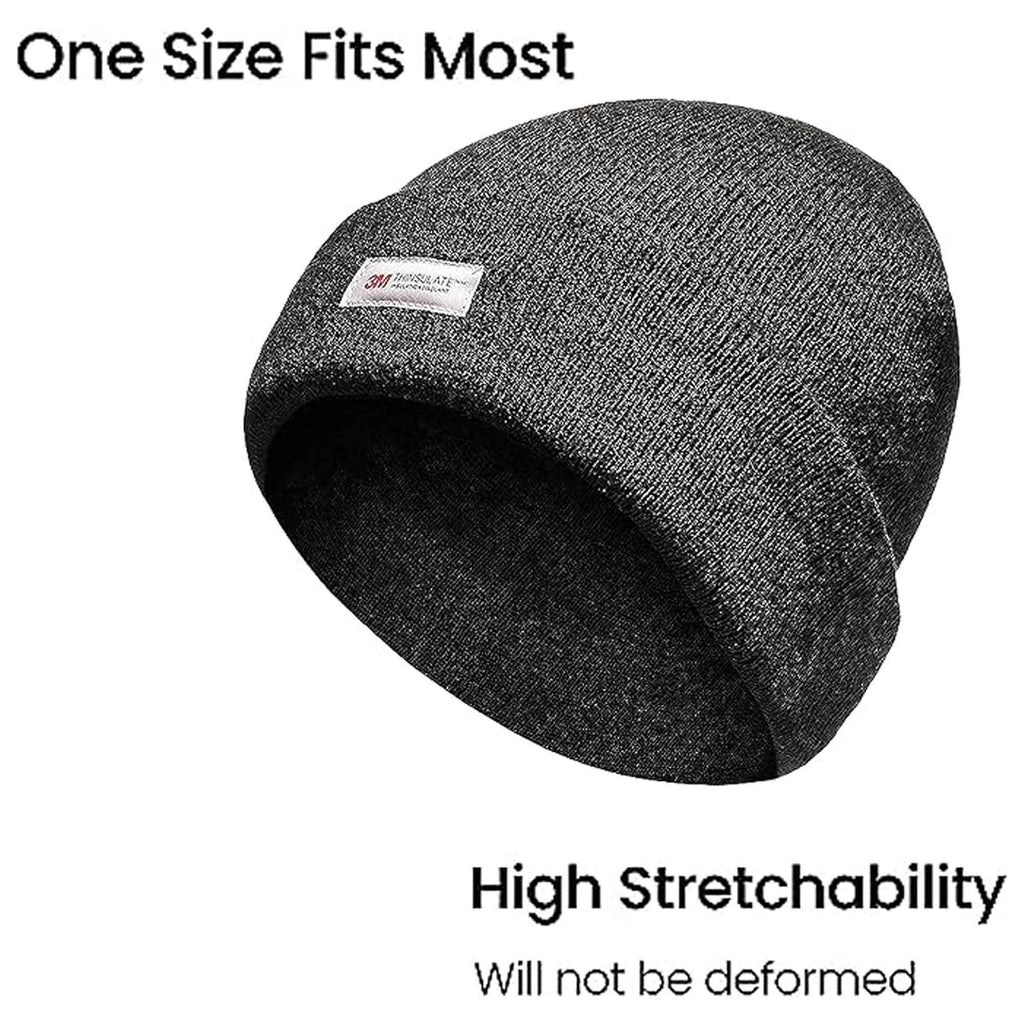 Sock Stack Men’s Winter Beanies – Pack of 2 Thermal Knit Caps with 3M Thinsulate, Warm, Breathable & Moisture-Wicking Ski Hats