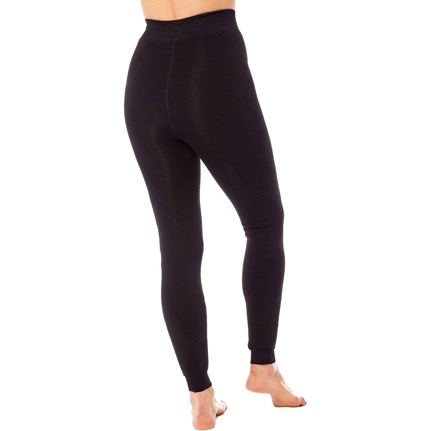 Pack of 2 Womens Ultra Thermal Brushed Black Leggings 140 Denier Warm Stretchy Comfortable Fit Stylish Winter Wear by Heatwave Thermalwear