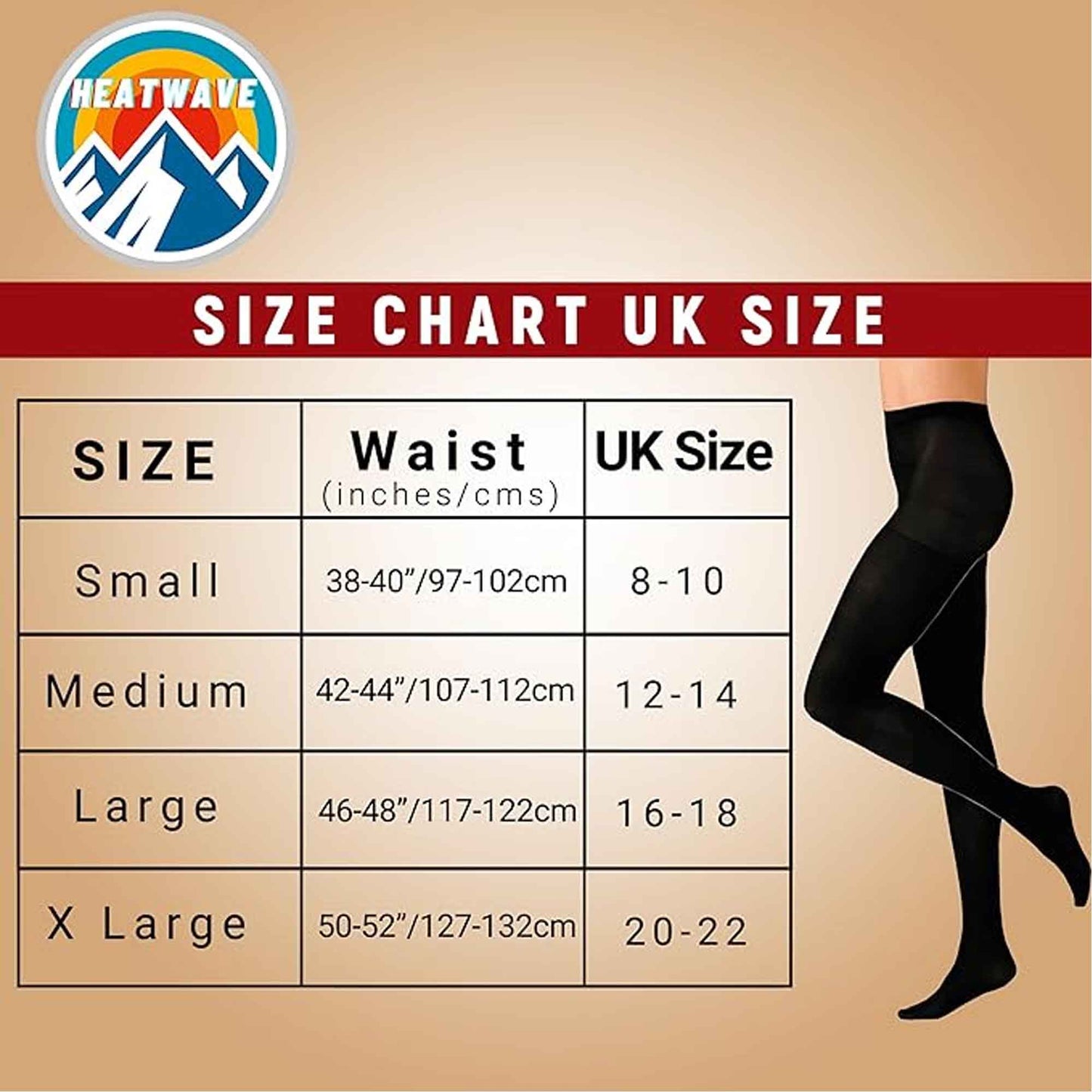 Pack of 3 Women's Black Thermal Tights 140 Denier Soft Cozy Winter Warmth Comfortable Fit Multiple Sizes Ideal for Cold Weather Fashion by Heatwave Thermalwear