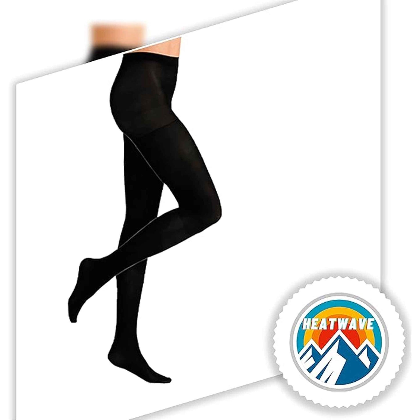 Pack of 3 Women's Black Thermal Tights 140 Denier Soft Cozy Winter Warmth Comfortable Fit Multiple Sizes Ideal for Cold Weather Fashion by Heatwave Thermalwear