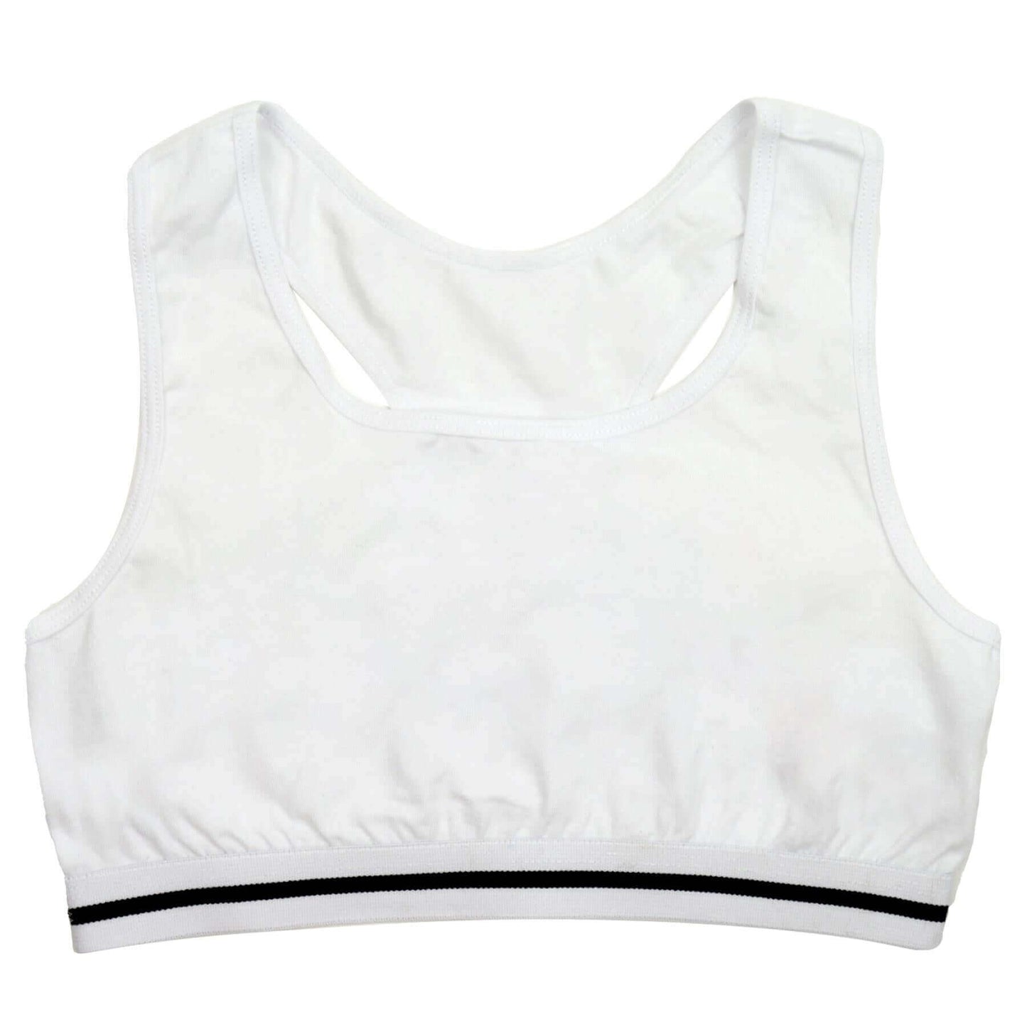 Pack of 4 Girls Seamless Sports Bralettes Racer Back Crop Top Training Bra Comfortable Stretchy Yoga Vest for Kids and Teens Ultimate Support by Daisy Dreamer