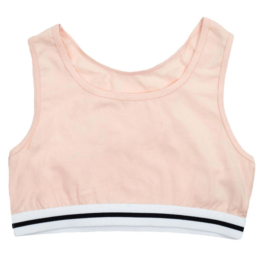 Pack of 4 Girls Seamless Sports Bralettes Racer Back Crop Top Training Bra Comfortable Stretchy Yoga Vest for Kids and Teens Ultimate Support by Daisy Dreamer