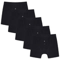 Sock Stack Men's Cotton Button Fly Boxer Shorts Pack Of 5 Breathable Stretch Gym Sports