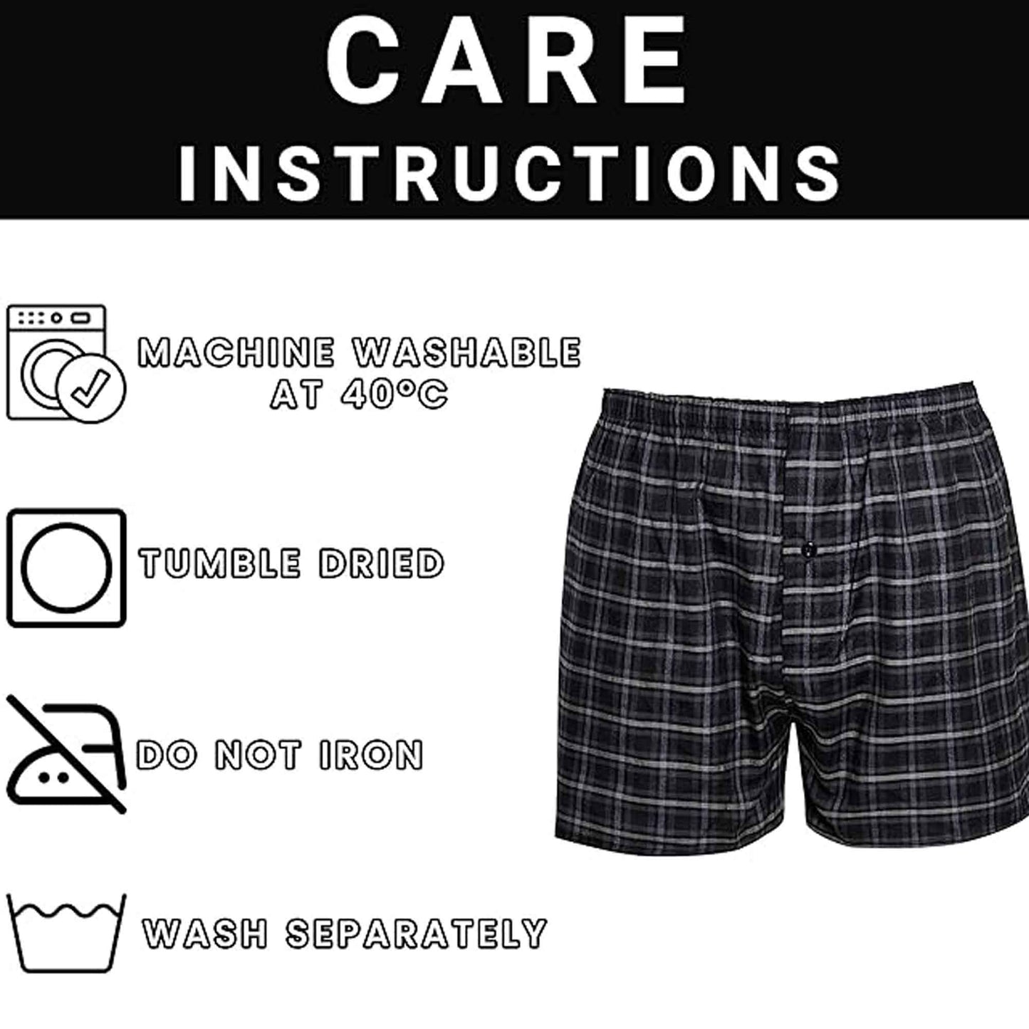 Pack of 6 Kids Loose Fit Woven Boxers Durable Cotton Blend with Elastic Waistband Sizes 5-13 Years Ideal for School Sports KB01 by Sock Stack