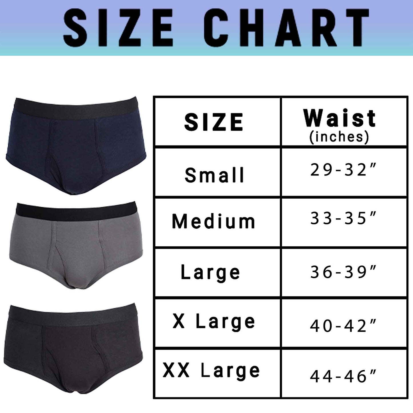 Pack of 6 Mens Cotton Briefs Soft Waistband Breathable Durable Underwear Comfortable All Day Wear MB05/06 by Sock Stack