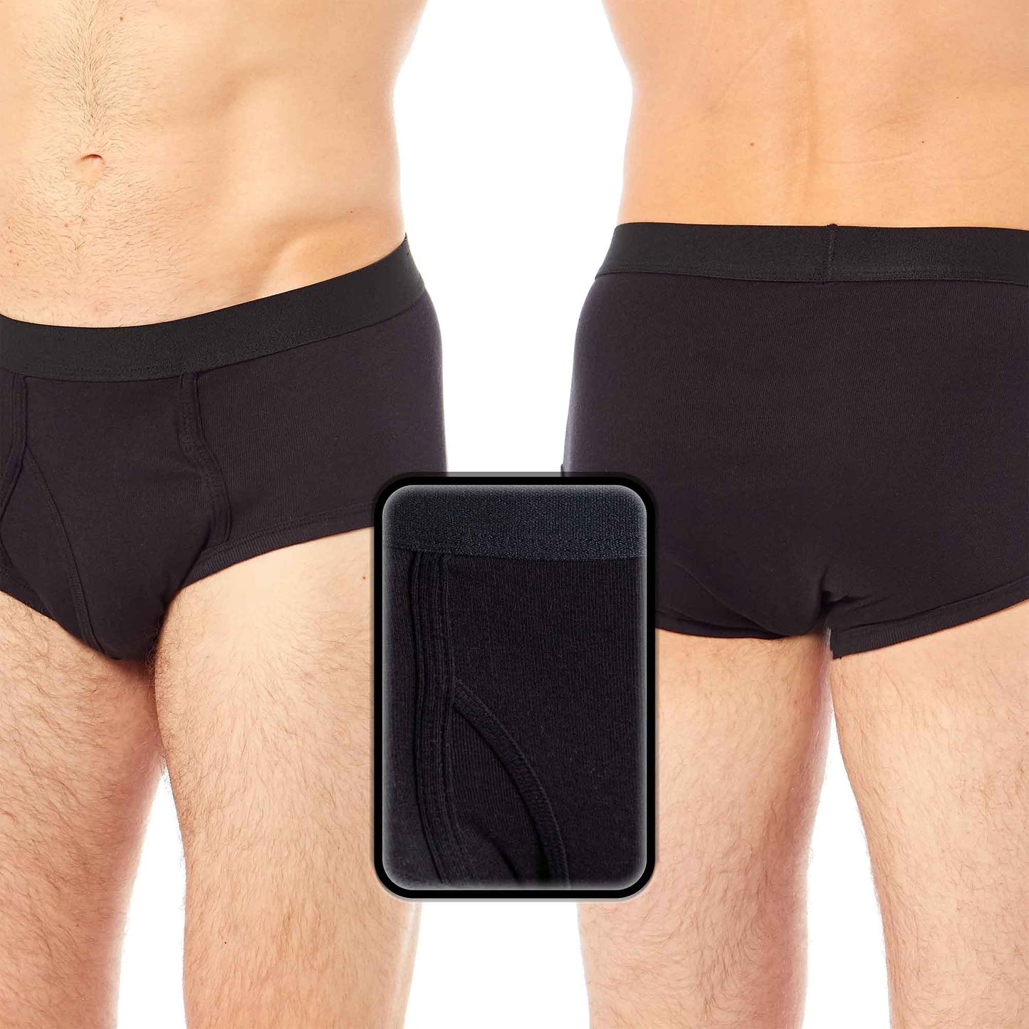 Pack of 6 Mens Cotton Briefs Soft Waistband Breathable Durable Underwear Comfortable All Day Wear MB05/06 by Sock Stack