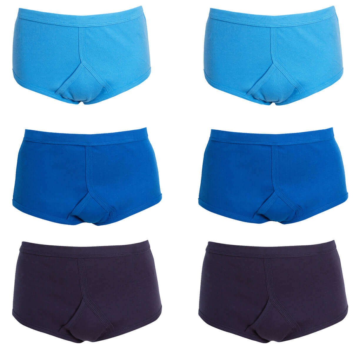 Sock Stack Pack Of 6 Mens Organic Cotton Y Front Underpants Breathable Moisture Wicking