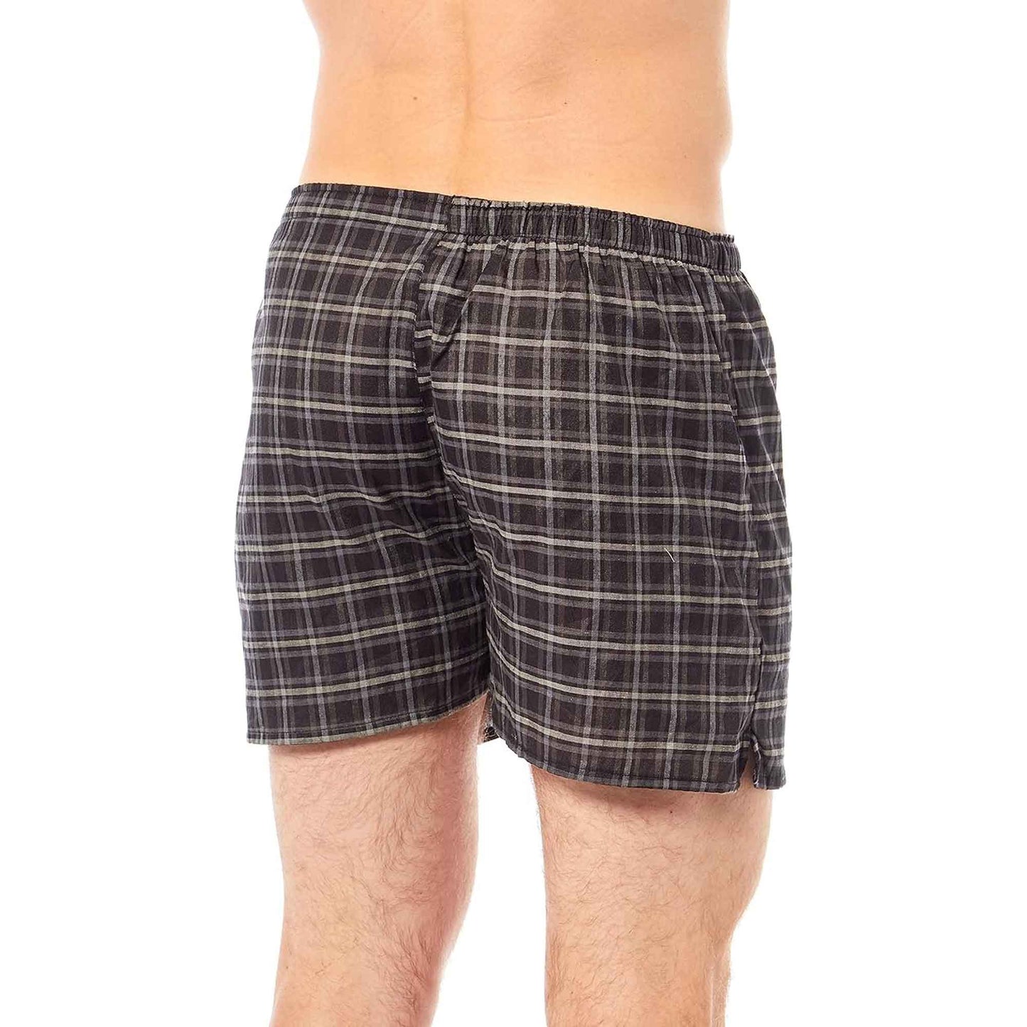 Pack of 6 Mens Loose Fit Boxers with Comfort Waistband Button Fly Breathable Cotton Blend Assorted Colours Premium Quality MB02 by Sock Stack