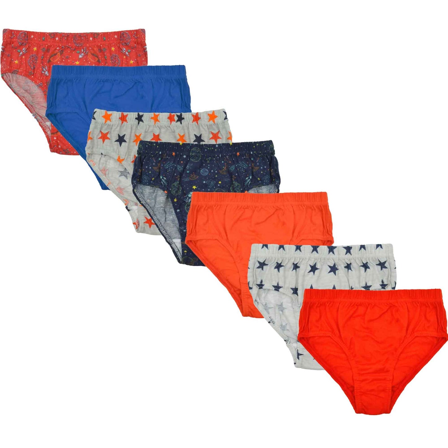 Pack of 7 Boys Briefs and Girls Knickers Cotton Blend Kids Underwear with Comfortable Waistband Assorted Colours and Patterns for Ages 2-8 Years by Daisy Dreamer