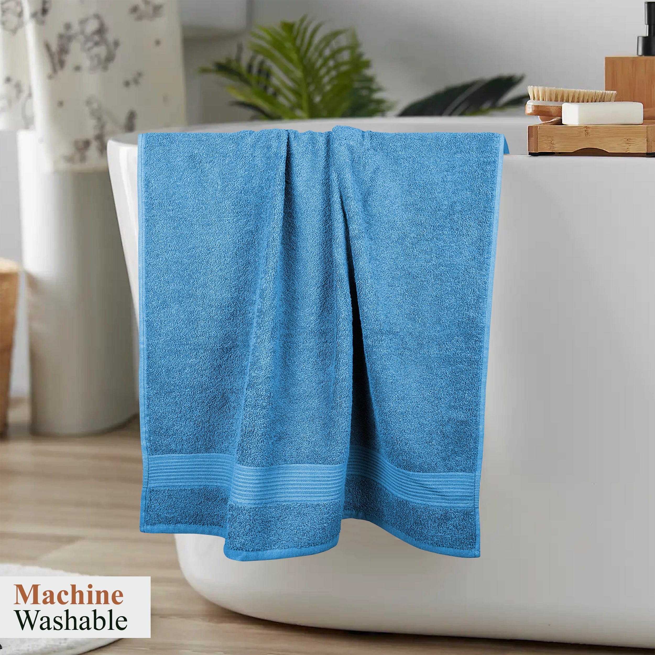 OLIVIA ROCCO Rhodes Towel Aqua 100 Percent Cotton Hotel Quality Soft Super Absorbent Hand Towels Sheets And Face Cloths Premium