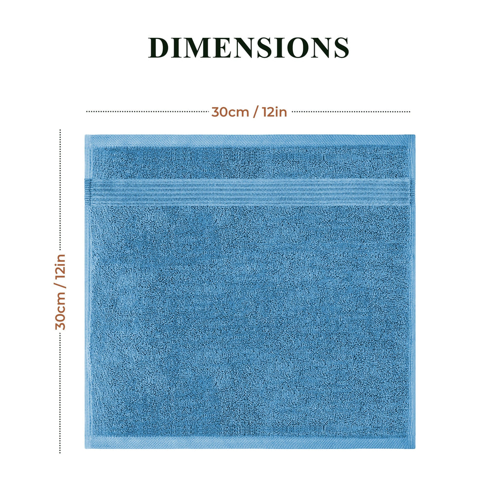 OLIVIA ROCCO Rhodes Towel Aqua 100 Percent Cotton Hotel Quality Soft Super Absorbent Hand Towels Sheets And Face Cloths Premium