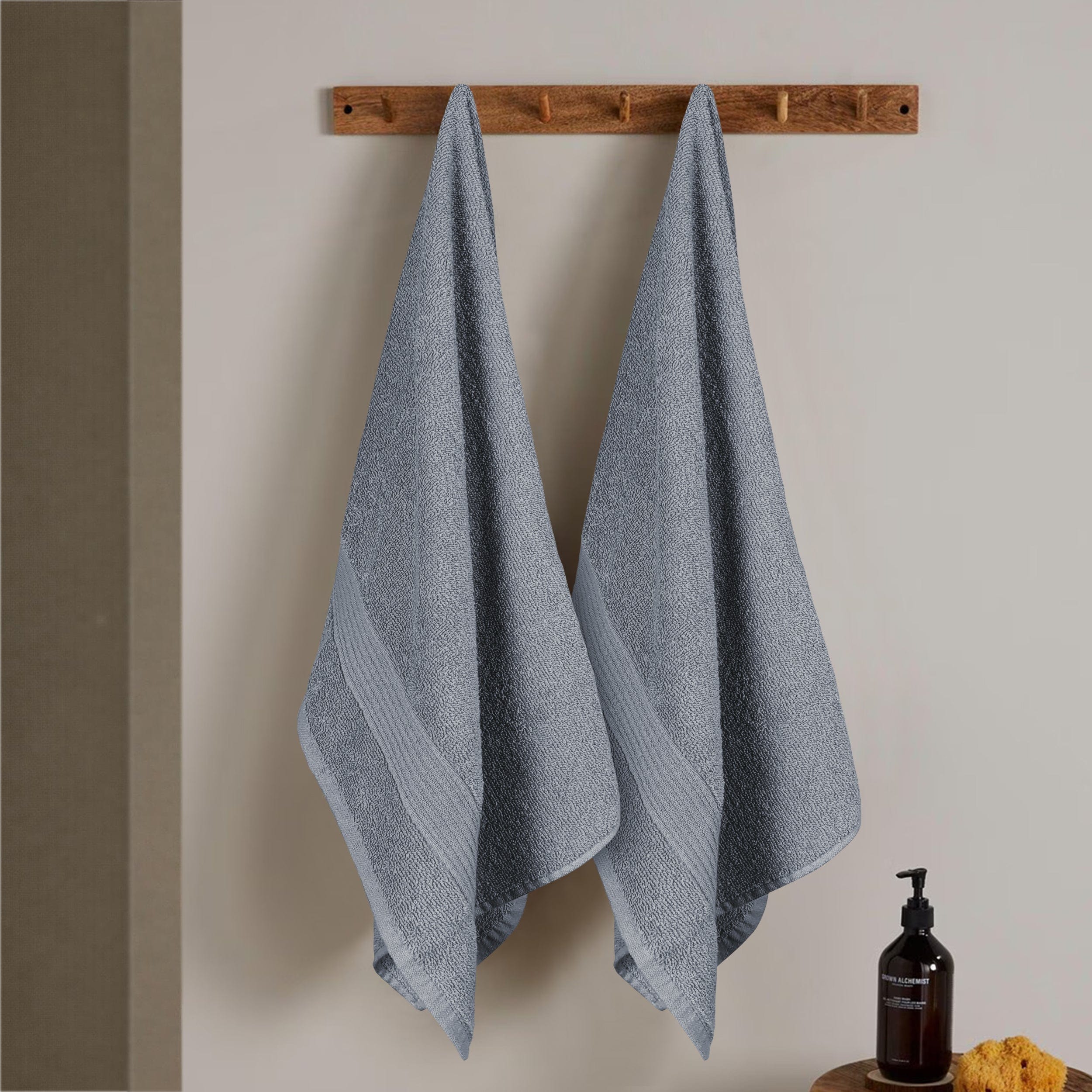 OLIVIA ROCCO Rhodes Towel Silver 100 Percent Cotton Hotel Quality Soft And Ultra Absorbent Hand Bath Towels Sheets And Face Cloths Set