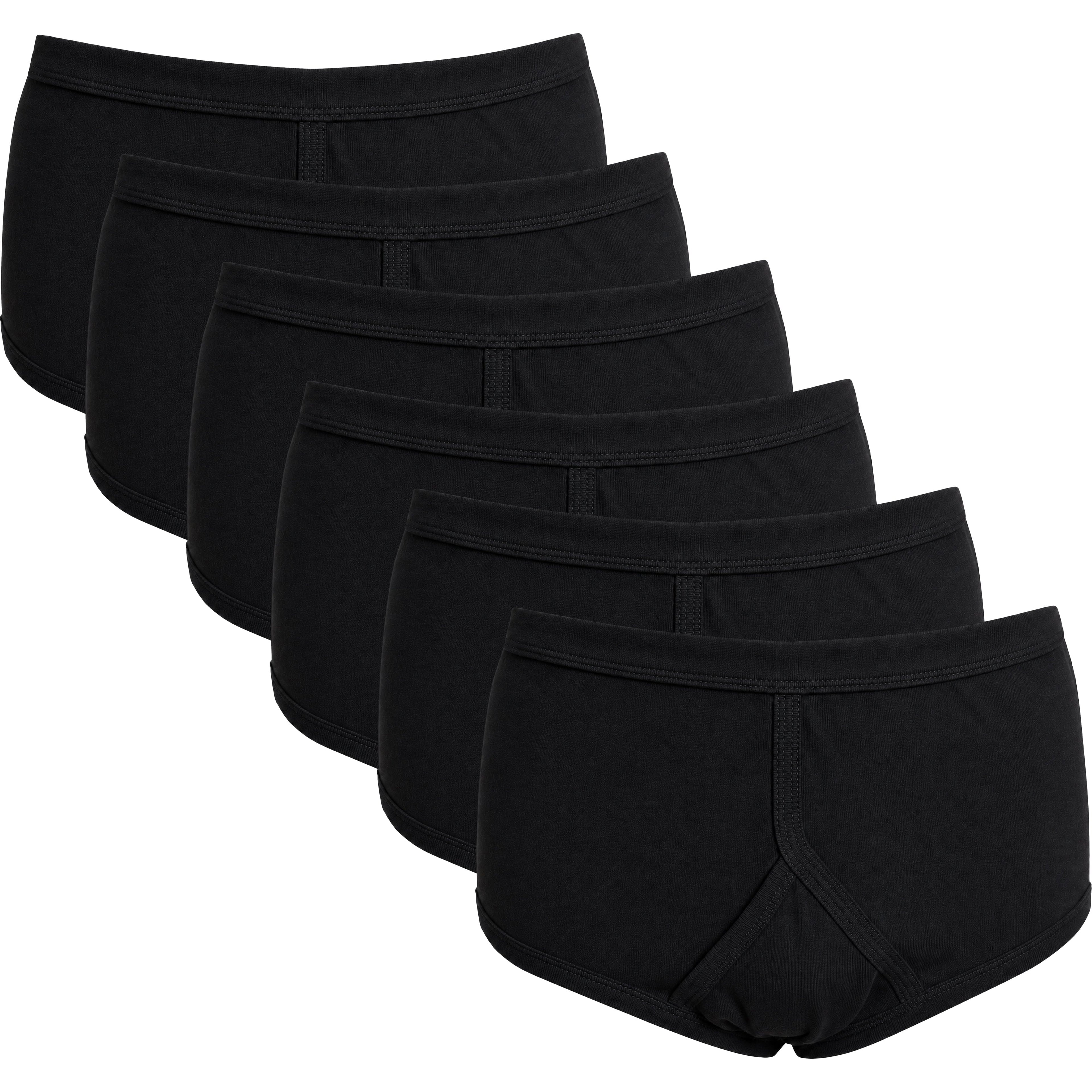Sock Stack Men's 6 Pack Cotton Y-Front Briefs White 100% Cotton Soft Stretch Waistband