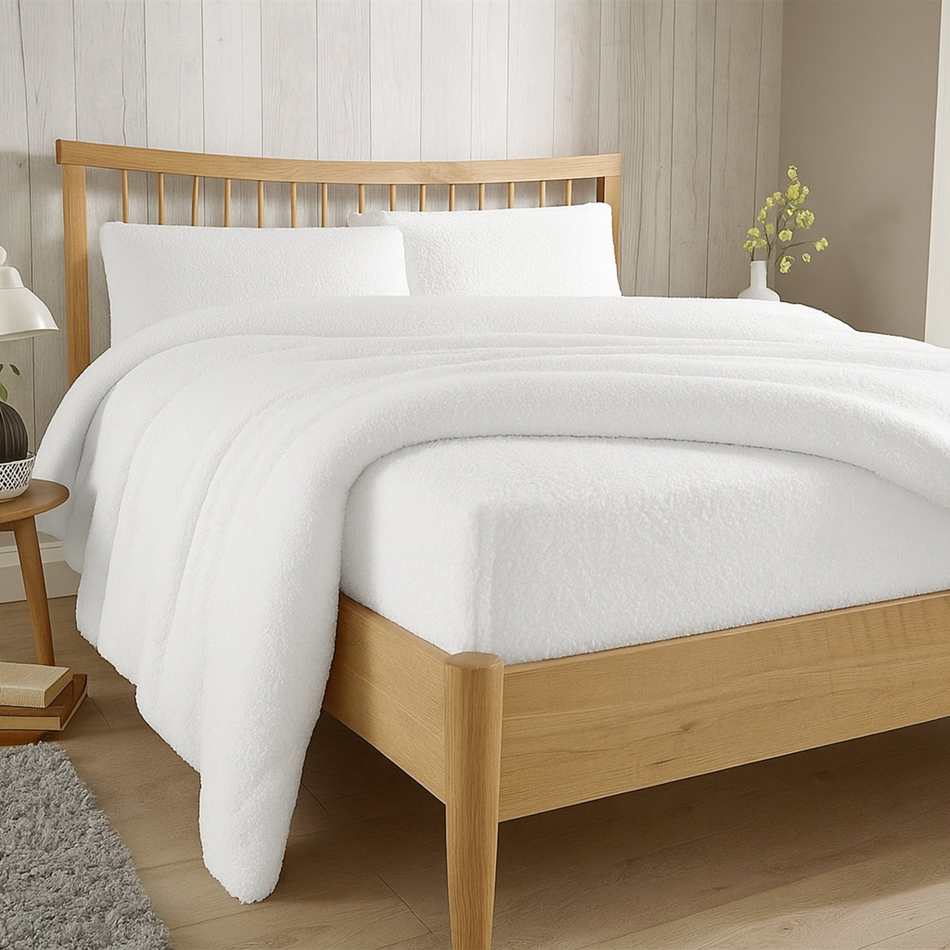 OLIVIA ROCCO Teddy Fleece Extra Deep Fitted Sheet Plush Soft Winter Bedding Snug Elastic Edges Multiple Sizes And Colors