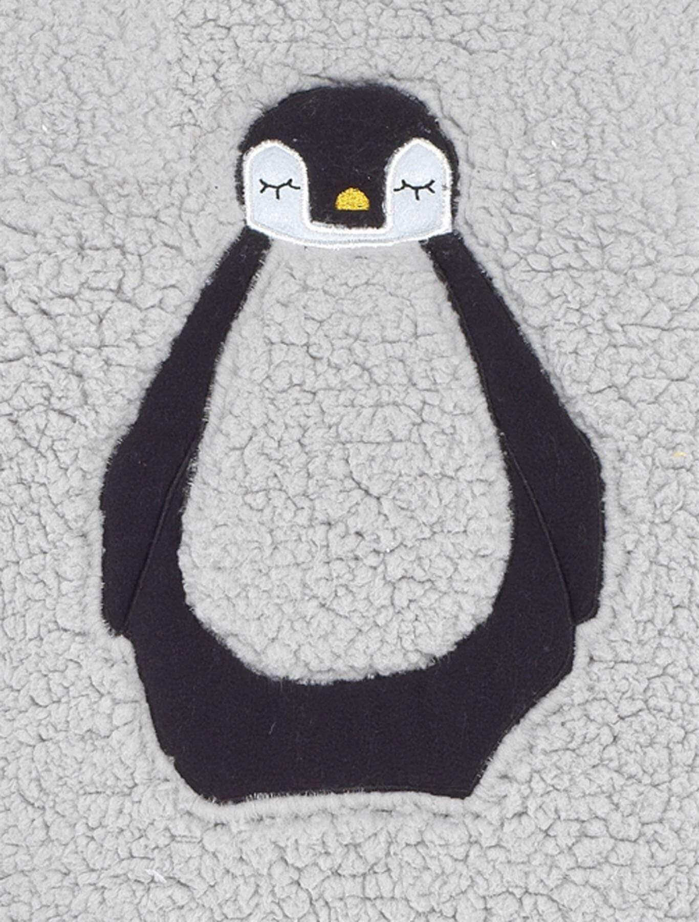 Ultra Soft Women's Teddy Fleece Pyjama Set Cozy Penguin Design Super Warm Sleepwear with Elasticated Waistband for Cold Nights by Daisy Dreamer