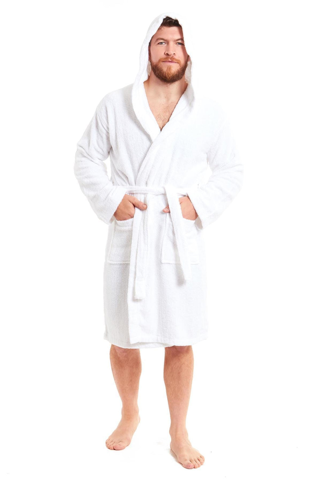 Sock Stack Unisex Bamboo Hooded Dressing Gown Towelling Bath Robe Super Soft Machine