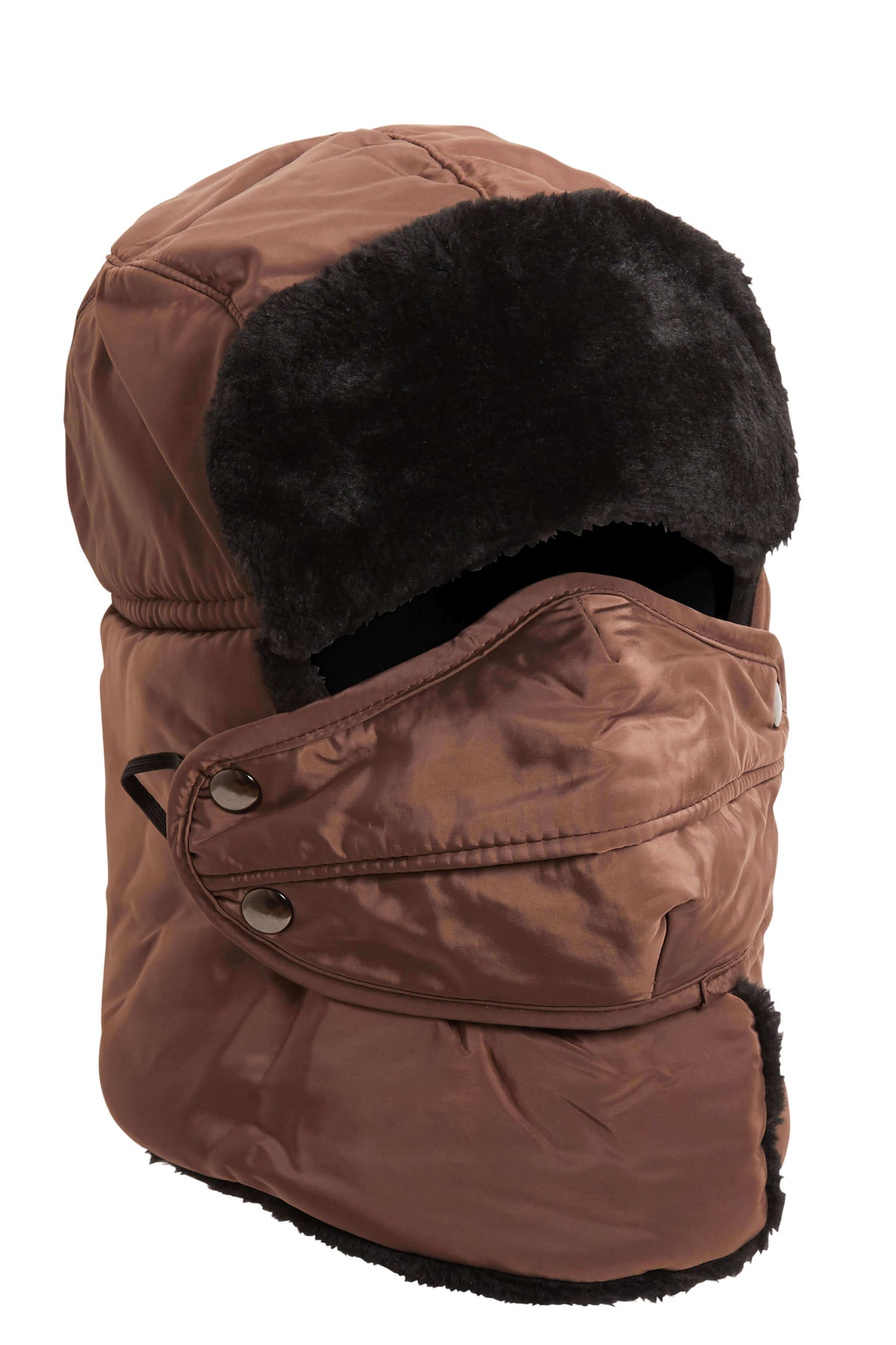 Versatile Winter Trapper Hat with Removable Face Cover Adjustable Ear Flaps Showerproof Fur Lined Ideal for Skiing Snowboarding Hiking by Heatwave Thermalwear