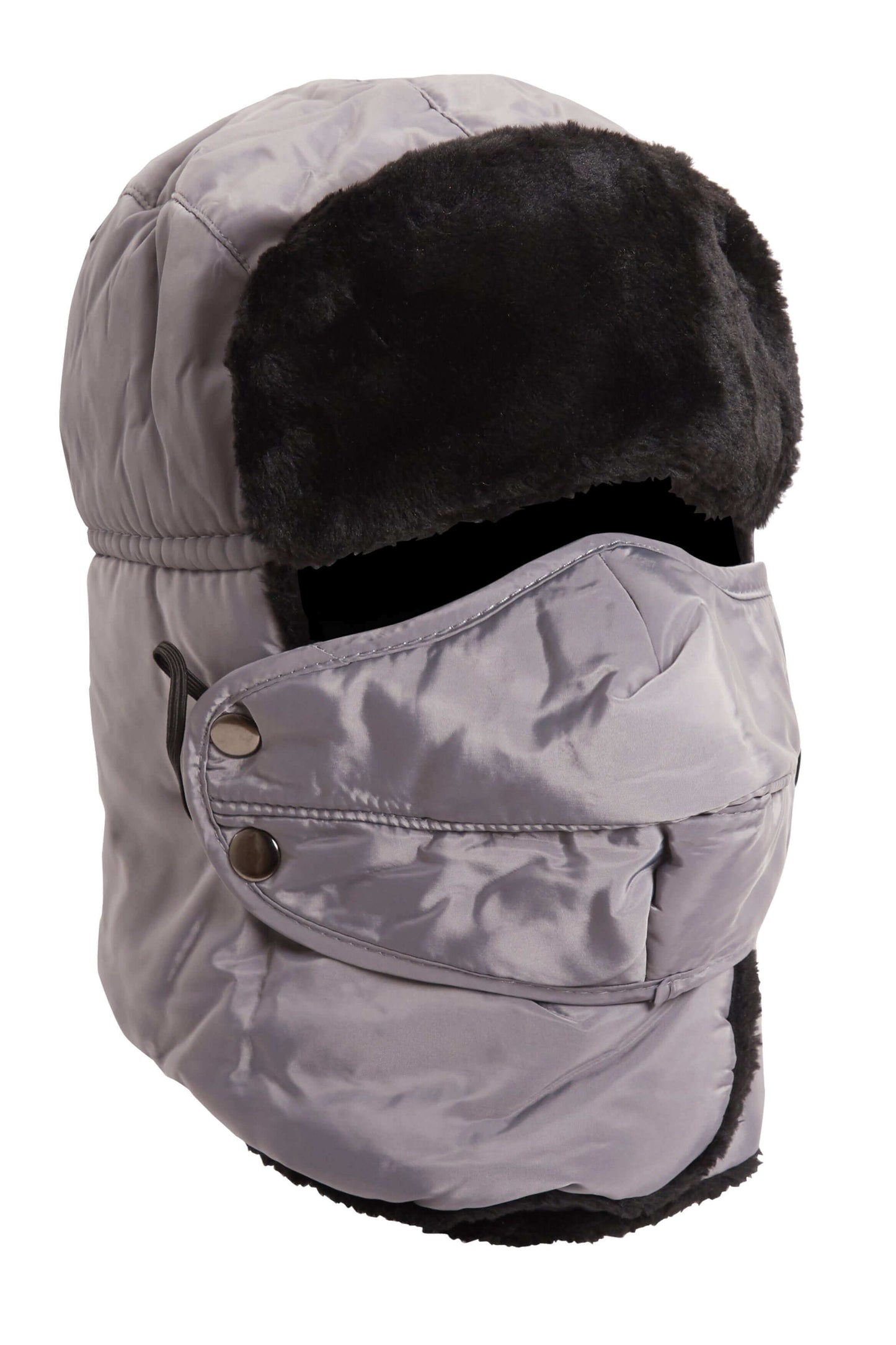 Versatile Winter Trapper Hat with Removable Face Cover Adjustable Ear Flaps Showerproof Fur Lined Ideal for Skiing Snowboarding Hiking by Heatwave Thermalwear