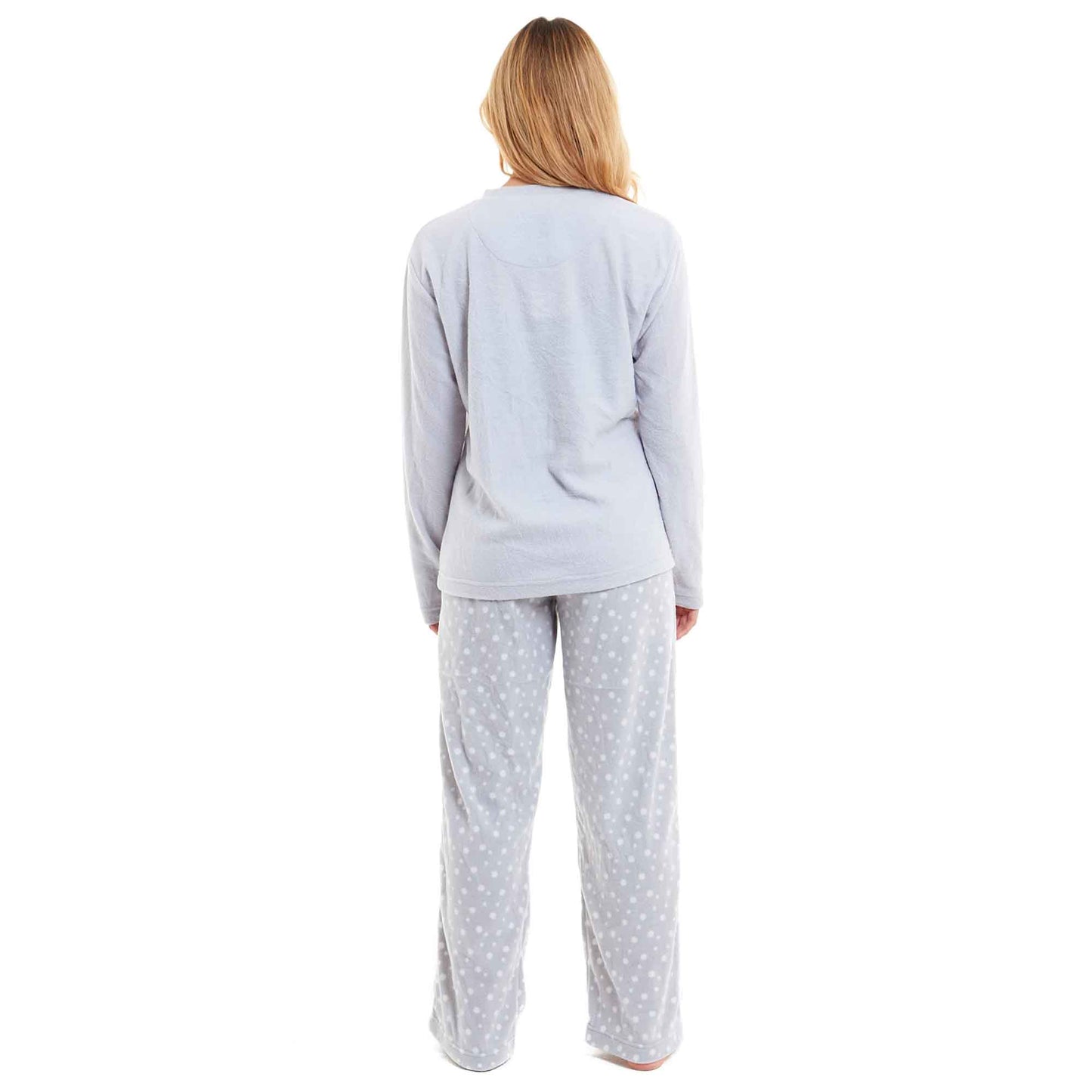 Warm Women's Polar Fleece Penguin Pyjama Set with Hood and Embroidery Fluffy Winter Loungewear Ideal for Christmas Gift Multiple Sizes by Daisy Dreamer