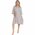 OLIVIA ROCCO Women's Cockapoo Baggy Nighty Dress 100 Percent Cotton Oversized Nightshirt Short Sleeved Nighties For Ladies Daisy Dreamer