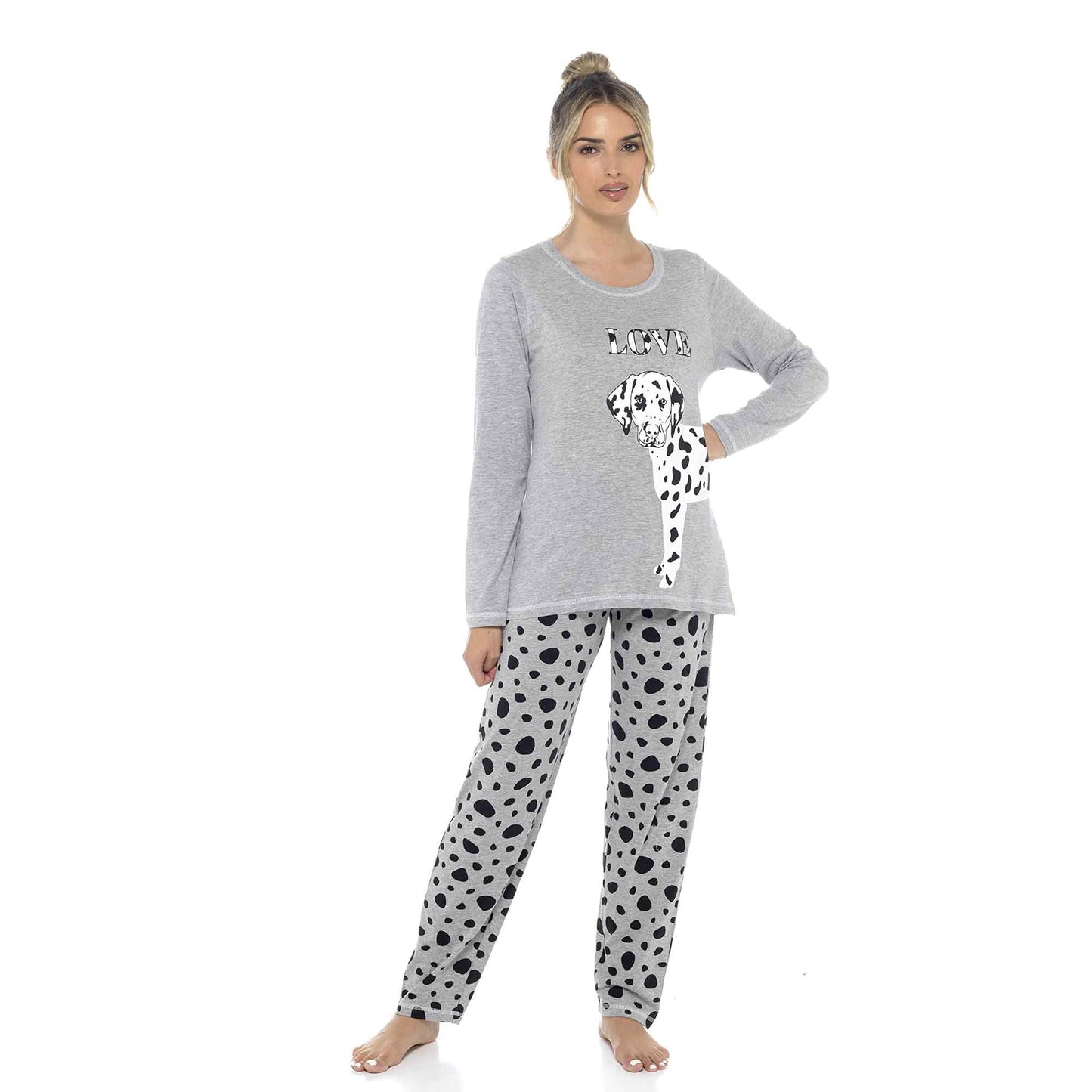 Women's Cotton Soft Pyjama Set with Elasticated Patterned Bottoms Ultimate Nightwear and Cosy Loungewear Multiple Sizes by Daisy Dreamer