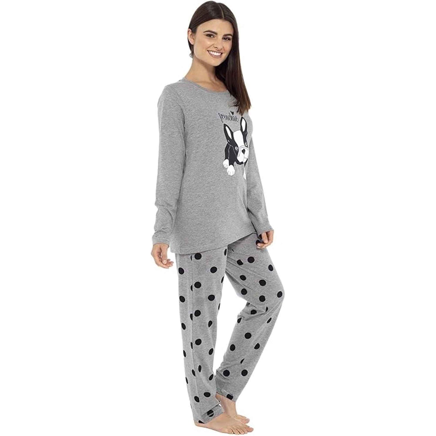Women's Cotton Soft Pyjama Set with Elasticated Patterned Bottoms Ultimate Nightwear and Cosy Loungewear Multiple Sizes by Daisy Dreamer