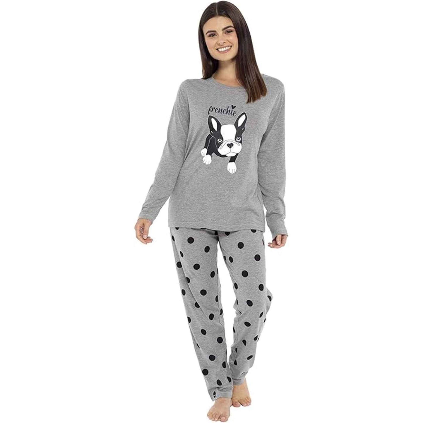 Women's Cotton Soft Pyjama Set with Elasticated Patterned Bottoms Ultimate Nightwear and Cosy Loungewear Multiple Sizes by Daisy Dreamer