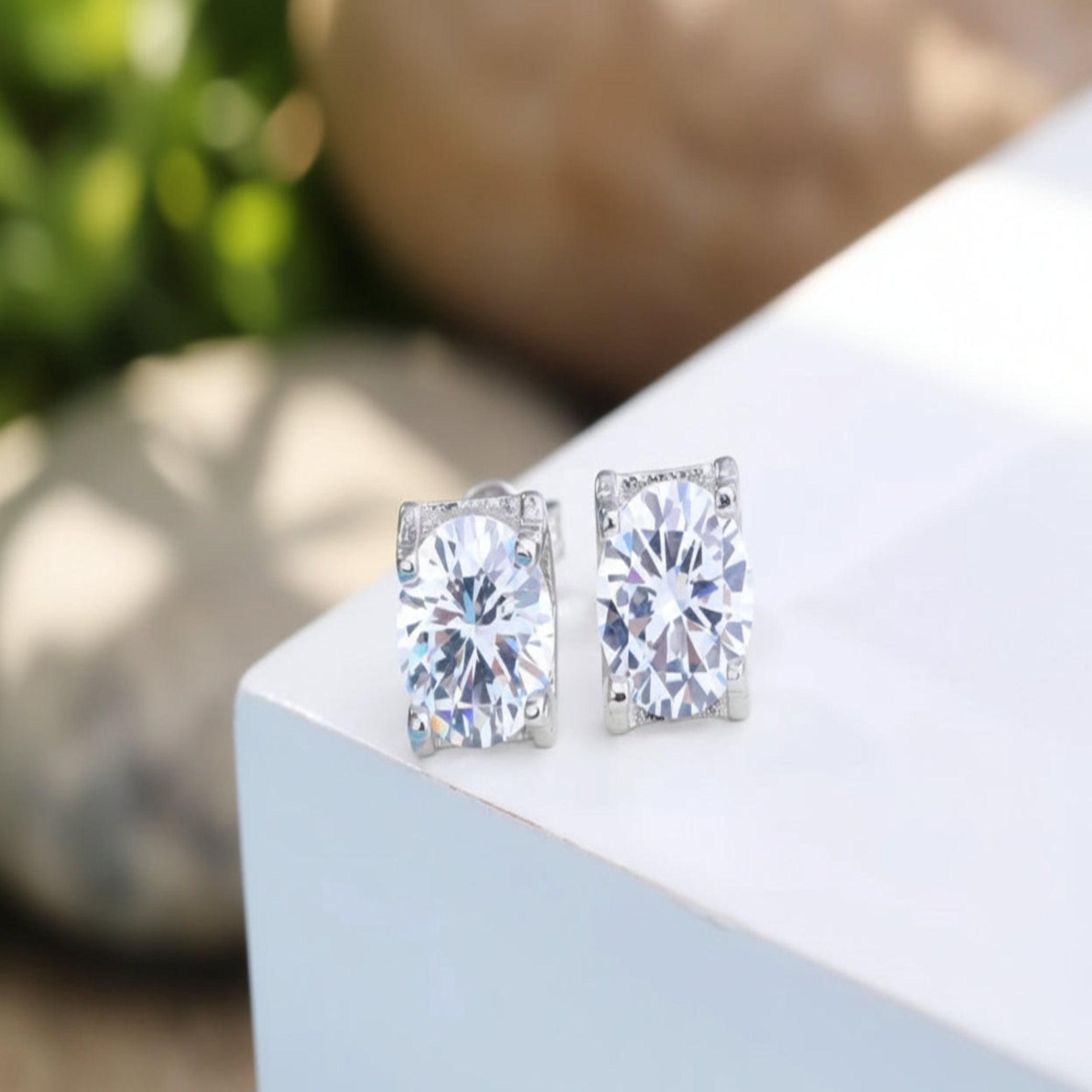 Women’s Solid Silver Modern Earrings – Sleek Minimalist Jewelry, Elegant Gift for Her